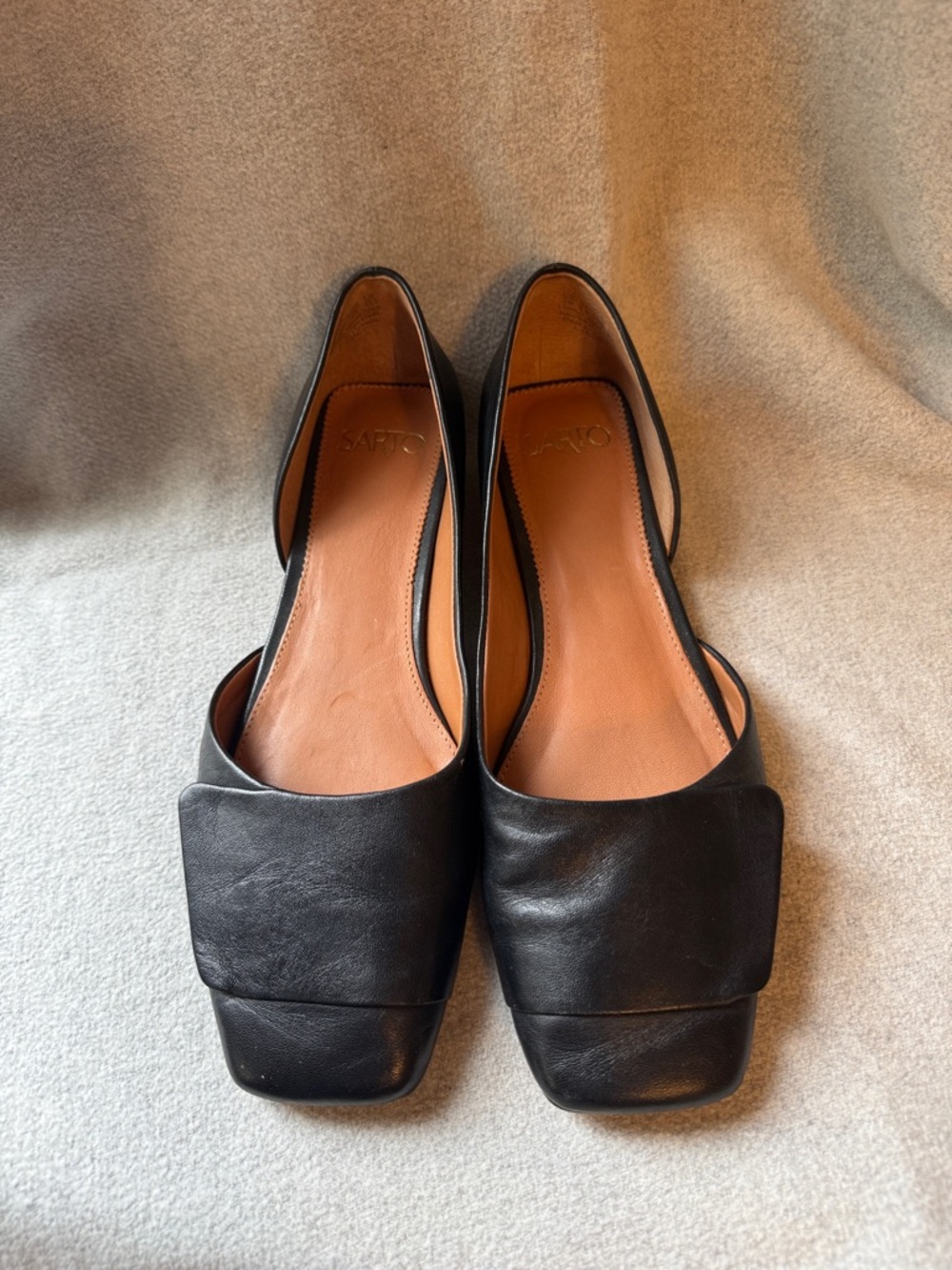 Sarto Square Toe Flats - Size 9